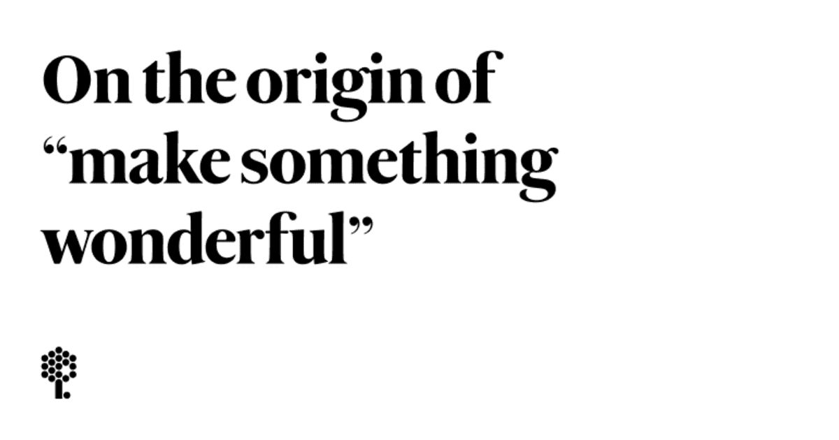 On the origin of On the origin of
